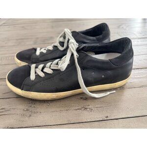 Golden Goose Superstar Skate Skateboard Black Leather Sneakers Size 38 8